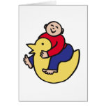Ducky Rider Greeting Cards