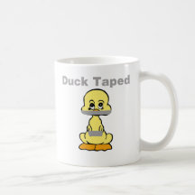 Duct Tape Humour Yellow Duck Taped Coffee Mug
