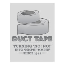duct tape - turning no! no! into mmph! mmph! funny post cards