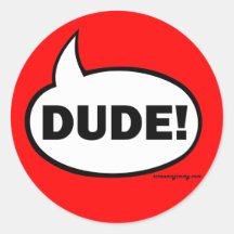 DUDE-1 STICKER
