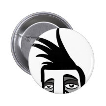 Dude Peeking Pinback Button