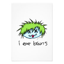 Dude Zombie Custom Invitations