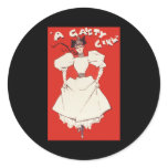Dudley Hardy A Gaiety Girl Round Sticker
