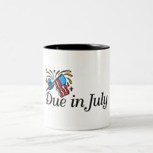 Due In July (Flag) Mug