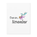 Due In November (Baby/Stork) postcards