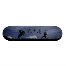 Duelling Samurai Custom Skate Board