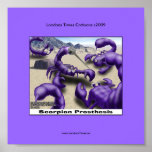 Duelling Scorpions Funny Cartoon Posters posters