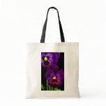 Duet of purple pansies, Washington State  flowers Tote Bags