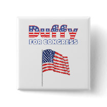 Duffy for Congress Patriotic American Flag Pin