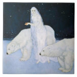 Dulac Polar Bear Winter Magic Tile Trivet Gift Box