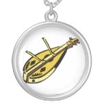 Dulcimer and hammers, musical instrument graphic jewelry
