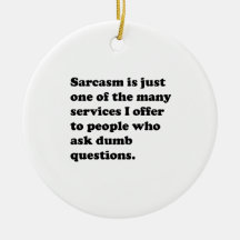 Dumb Questions Christmas Tree Ornament