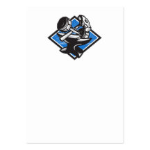 Dumbbell Sledgehammer and Anvil Retro Business Card