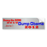 Dump Obama 2012 Bumper Sticker