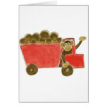 Dump Truck Monkey Greeting Cards