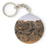 Dumped old tyres keychains