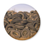 Dumped old tyres magnets