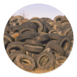Dumped old tyres stickers