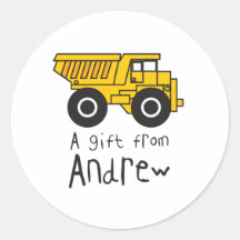 Dumptruck - Andrew Round Stickers