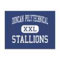 Duncan Polytechnical - Stallions - High - Fresno postcards