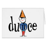Dunce cards