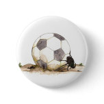 Dung Beetle Playing Football Button