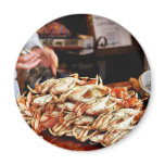 Dungeness Crab At Fishermans Wharf In San Francisc magnets
