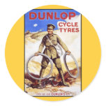 Dunlop Cycle Tyres Round Stickers
