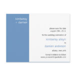 "Duo" Cornflower Blue Save the Date Postcard
