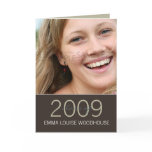 "Duo" Dark Tan Graduation Invitation cards