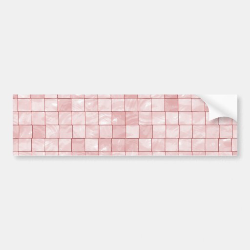 DuoTone Pastel Pink Tile Pattern Bumper Sticker Zazzle