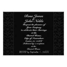 Duplex (Charcoal) Wedding Invitation