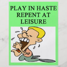duplicate bridge and game players joke full color flyer