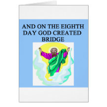 duplicate bridge player's design greeting card