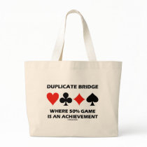 Duplicate Bridge Where 50% Game Is An Achievement Canvas Bags