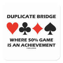 Duplicate Bridge Where 50% Game Is An Achievement Sticker