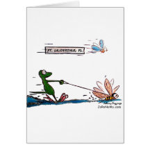 Durante Water Skiing Ft. Lauderdale Florida Greeting Cards