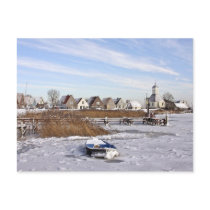 Durgerdam in the Netherlands in winter Postcards