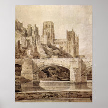 Durham Cathedral and the Bridge by Thomas Girtin Poster