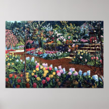 Durham North Carolina Duke Memorial Gardens Poster