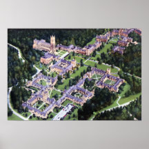 Durham North Carolina Duke Univ. Birdseye Print