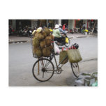 Durian for sale on a bicycle post cards