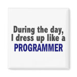 During The Day I Dress Up Like A Programmer magnets