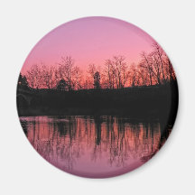 Dusk at Chambers Grove Fridge Magnets