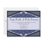 Dusky Blue Vintage, wedding invitation