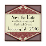 Dusky Pink Vintage, save the date magnet
