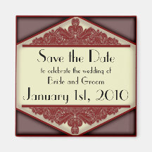 Dusky Pink Vintage, save the date magnet