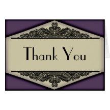 Dusky Purple Vintage, thank you card