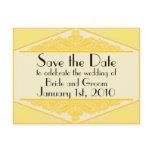 Dusky Yellow Vintage, save the date postcard