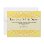 Dusky Yellow Vintage, wedding invitation